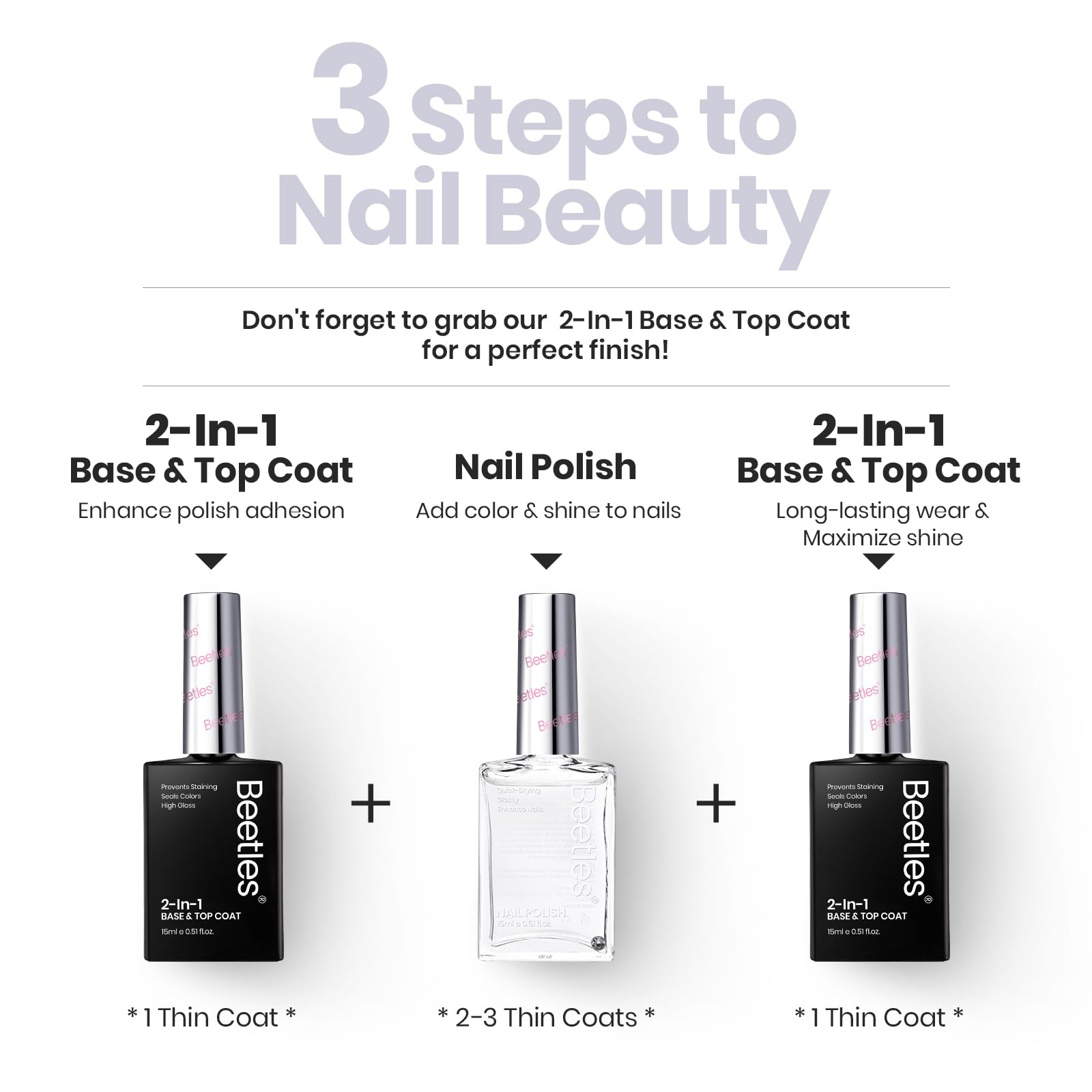 Beetles Nail Strengthener fast air-dry in 1-2 minutes without lamp.