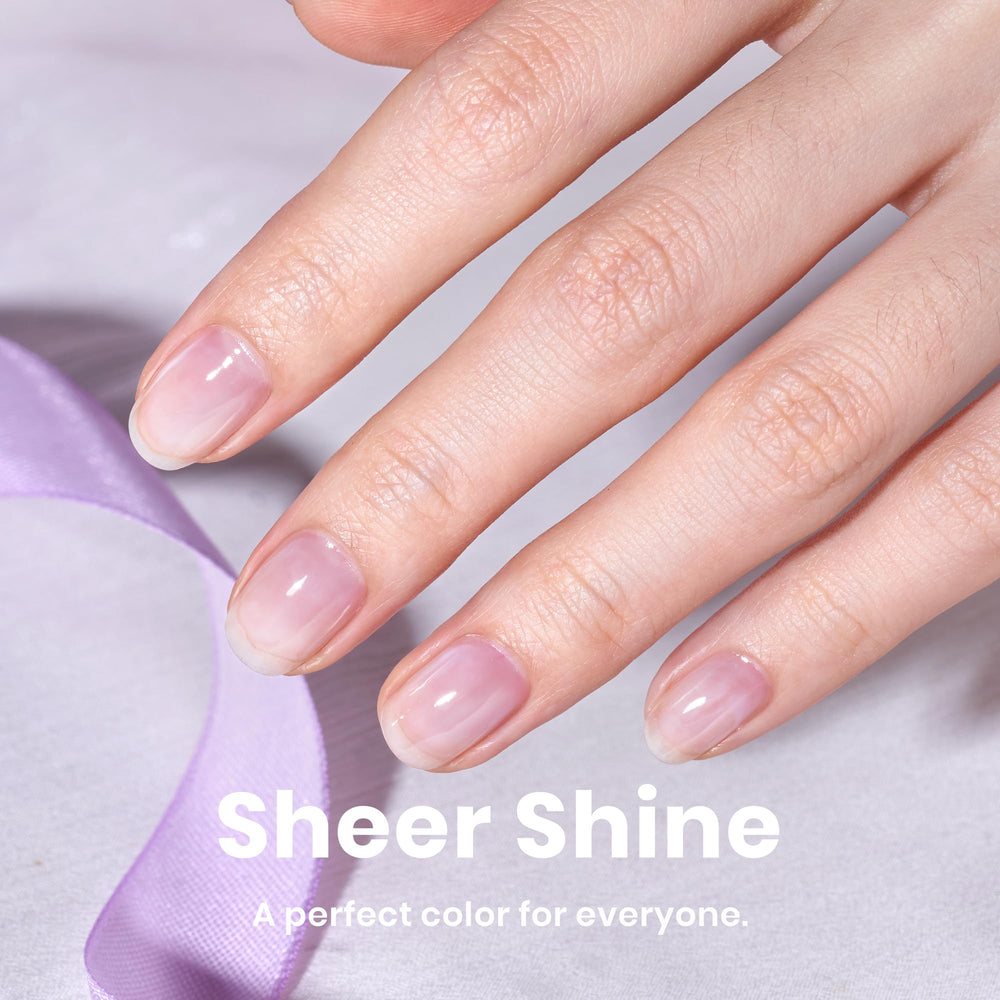 Beetles Nail Strengthener nails before and after refreshed with growth support.