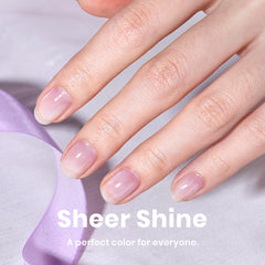 Beetles Nail Strengthener nails before and after refreshed with growth support.