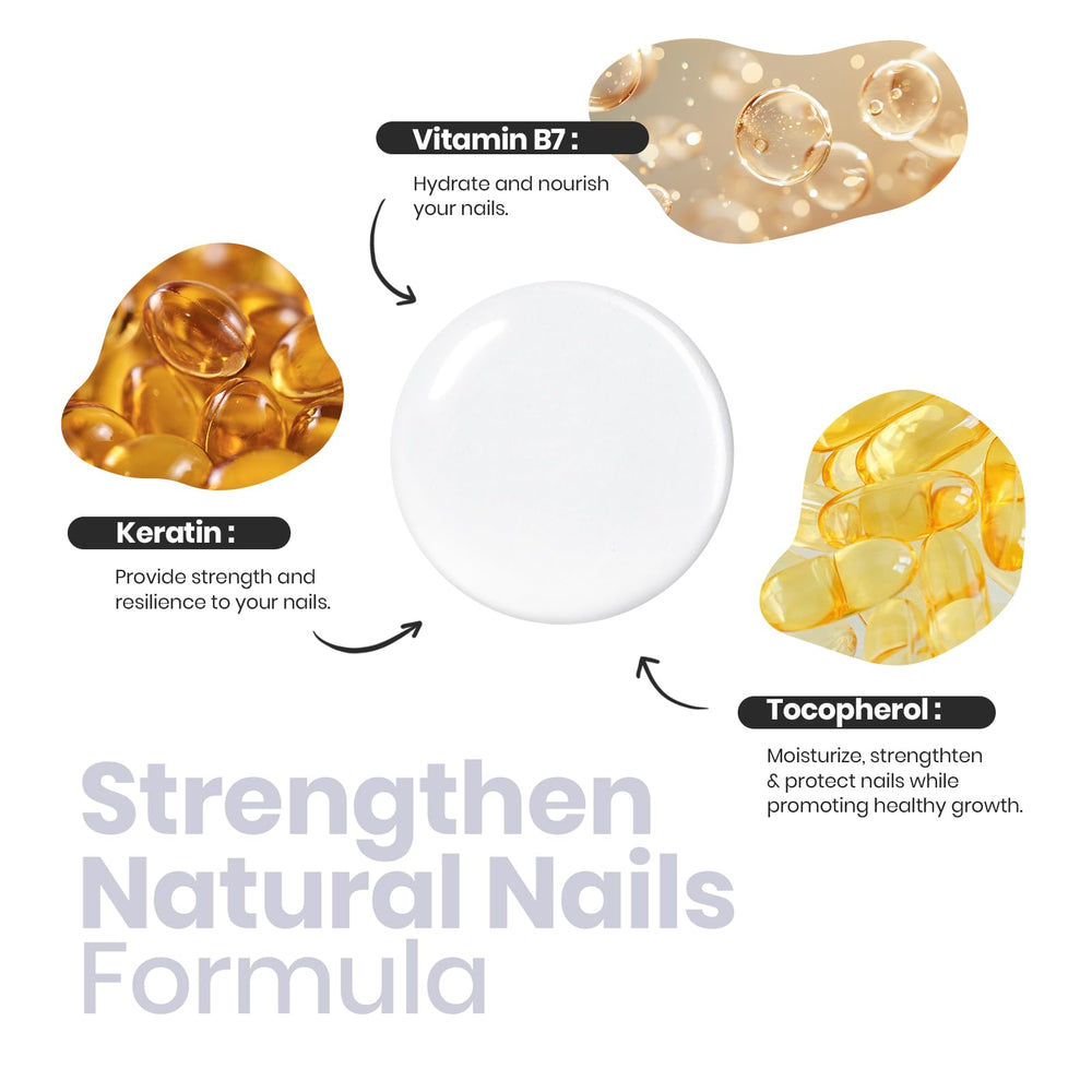 Beetles Nail Strengthener sheer gloss on nails delivers salon shine.
