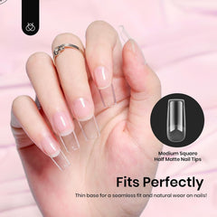 Beetles Nail Tips 12 Sizes pack ensures a perfect fit.