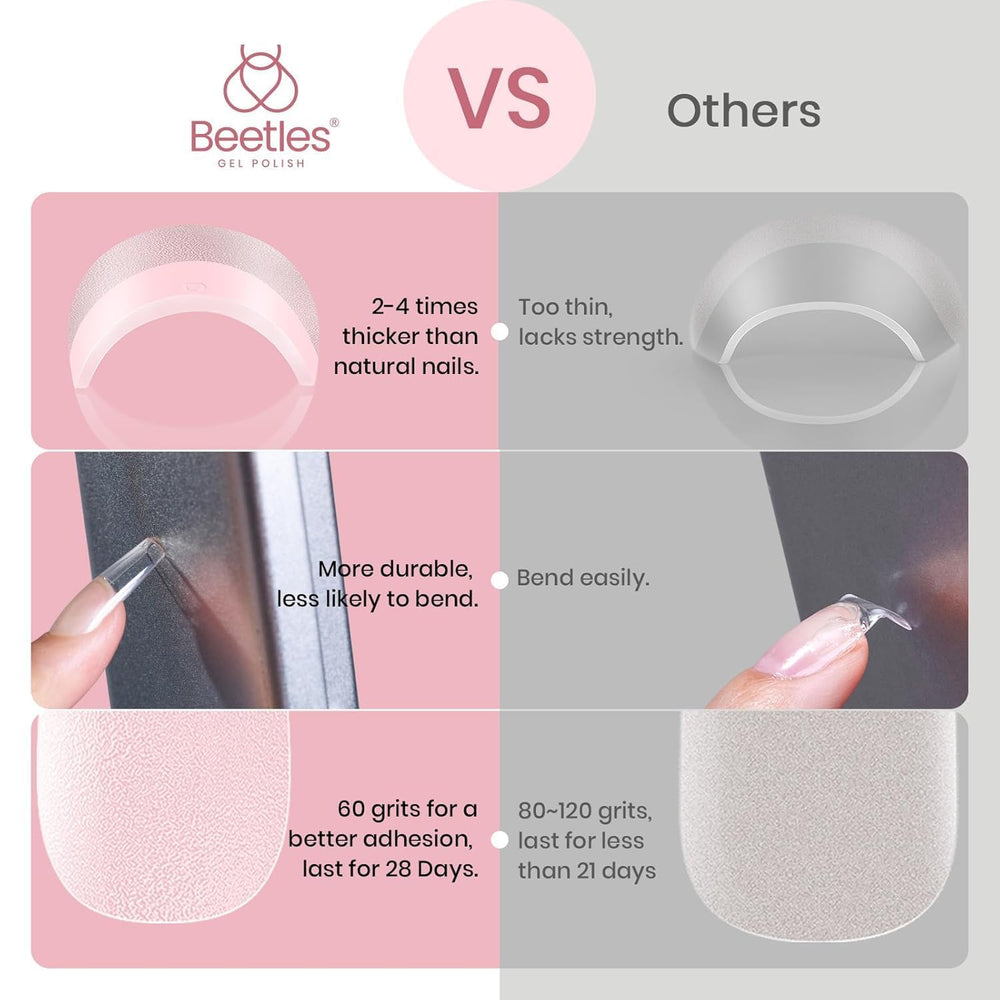 Beetles Nail Tips Etch-X breathable, low odor for a healthy experience.