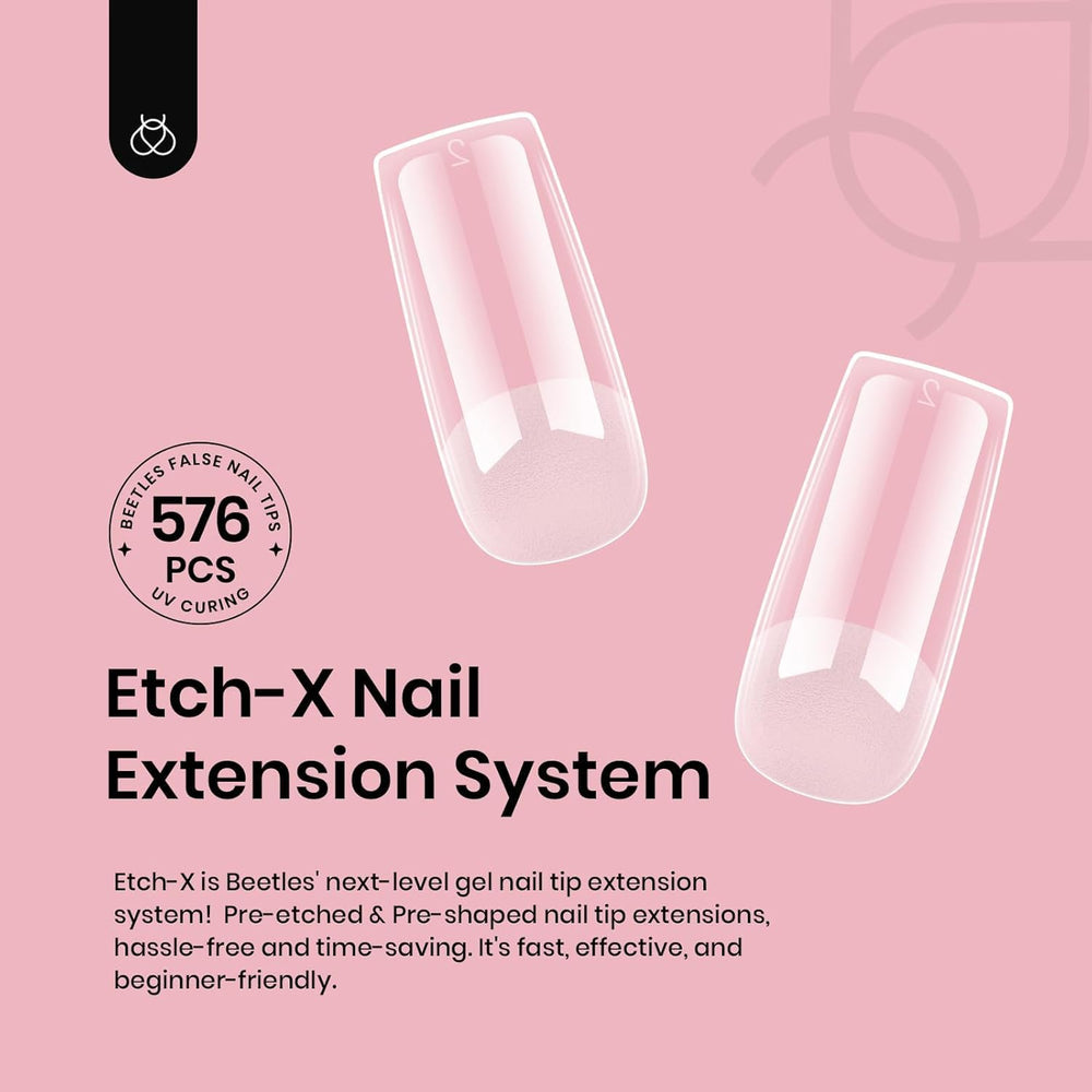 Beetles Nail Tips Full Cover extensions ideal for DIY nail art.
