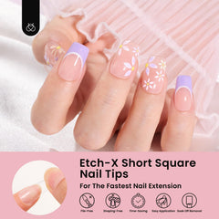 Beetles Gel Nail Tips full cover soft acrylic for comfortable wear