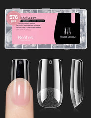 Beetles Nail Tips Medium Square 576Pcs for quick salon-like results at home.