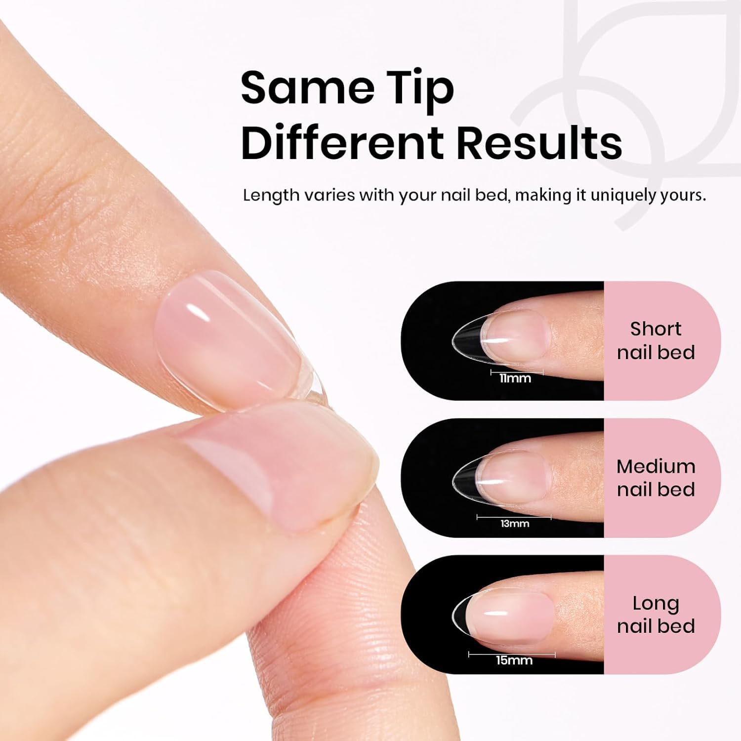Beetles Short almond tips no shaping needed for faster polish