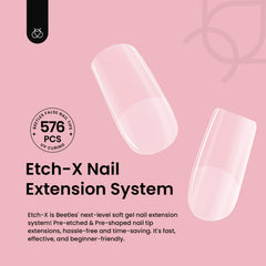 Beetles Nail Tips pre-shaped half matte surface for quick DIY extensions