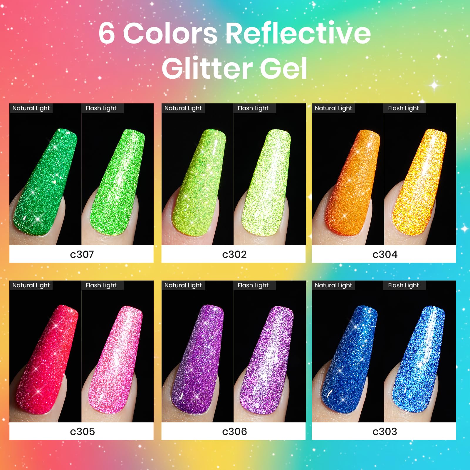 Beetles Gel Polish Neon Carnival rose-gold glitter gel for chic sparkle.