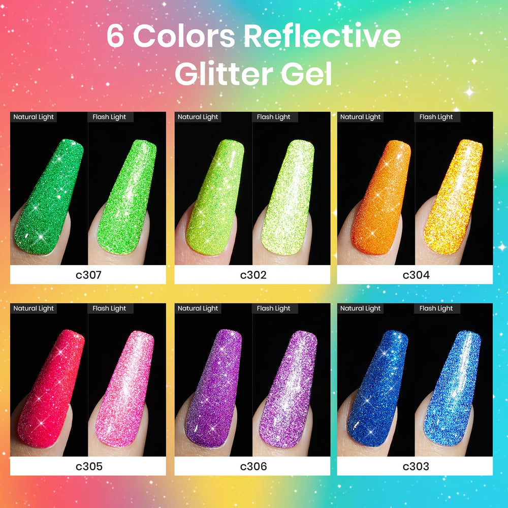 Beetles Gel Polish Neon Carnival rose-gold glitter gel for chic sparkle.