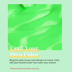 Beetles Neon Green gel polish brush swatch for a bold lime look.