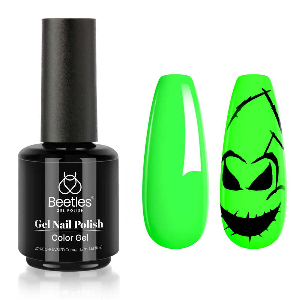 Beetles Neon Green gel polish packaging ideal for gifting.