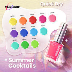 Beetles Neon Nail Polish Hot Pink for bold summer looks.