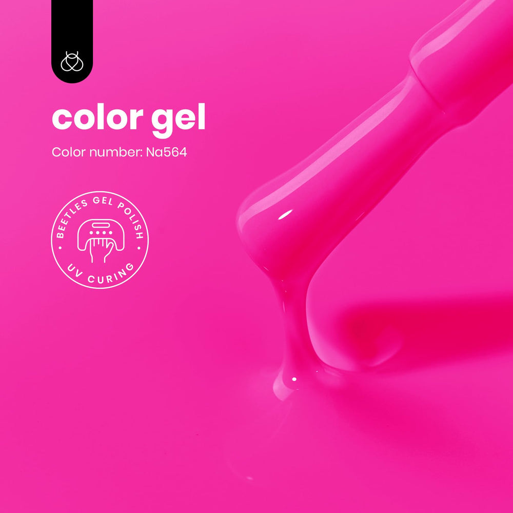 Beetles Neon Pink swatches reveal bold neon pigment for quick checks.