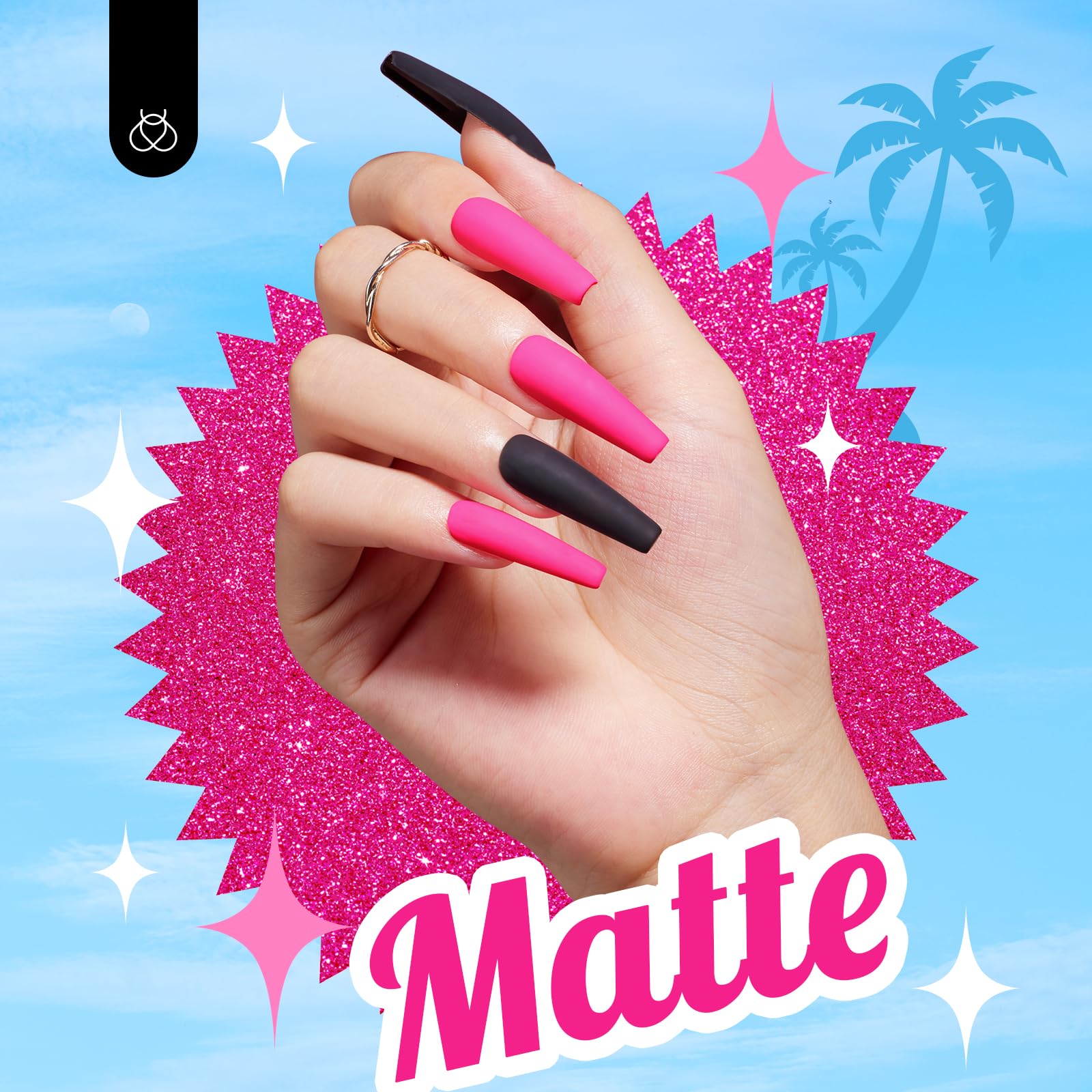 Beetles neon pink shade adds bold color and shine.