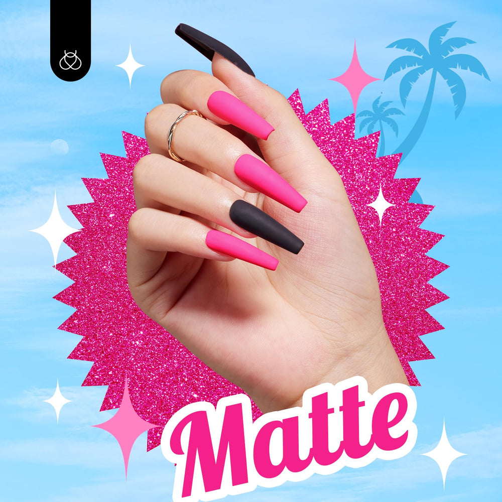 Beetles neon pink shade adds bold color and shine.