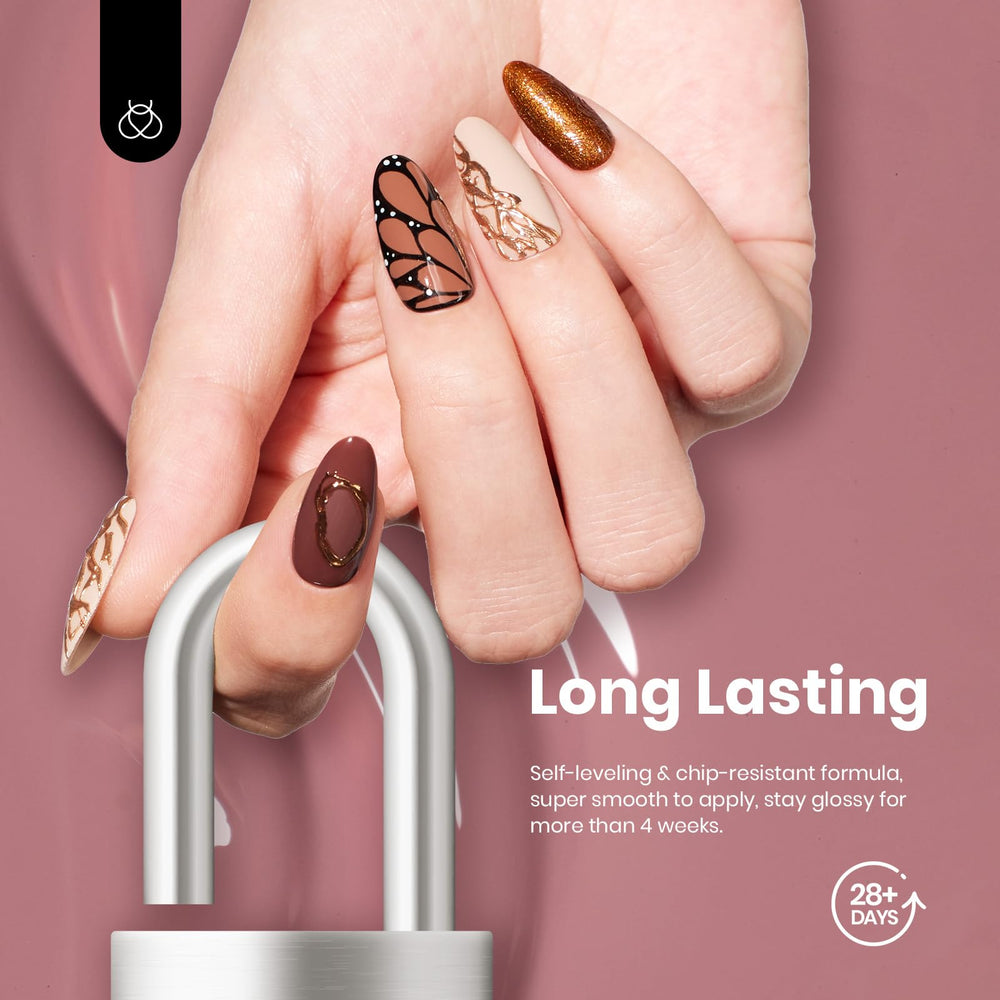 Beetles Neutral gel polish application on nails with smooth coating