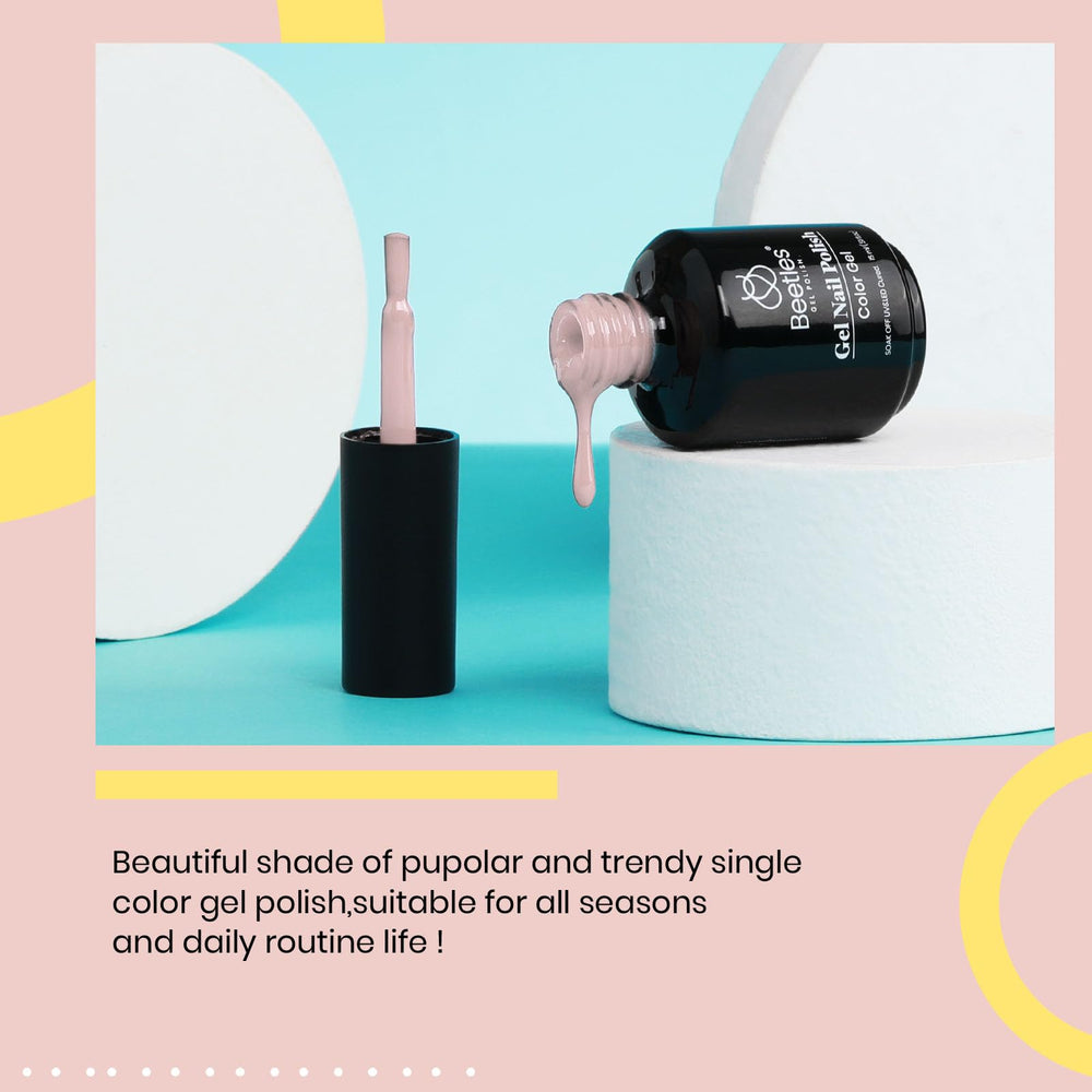 Beetles Gel Polish Skin Nude swatches show a soft, natural nude shade.