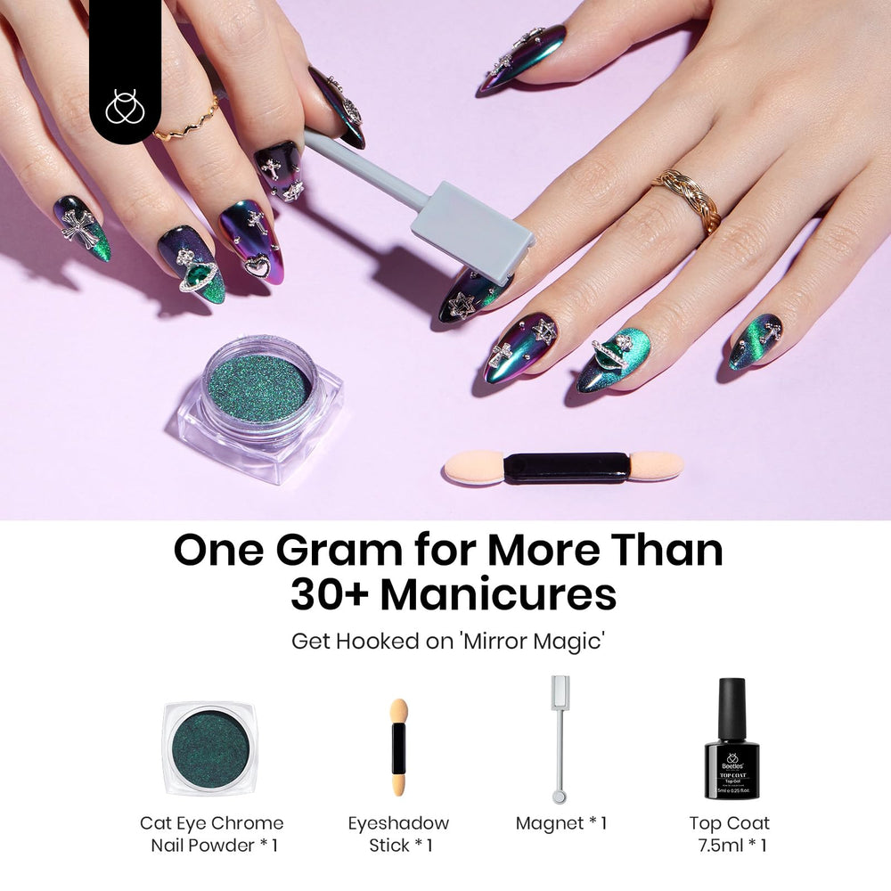 Beetles No Wipe Top Coat provides smooth, long-lasting shine.