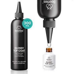 Beetles no-wipe top coat provides instant mirror gloss for flawless gel nail results.