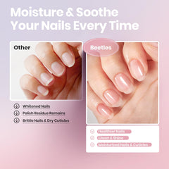 Beetles Non-Acetone Remover ingredients aloe glycerin keratin for nourished nails