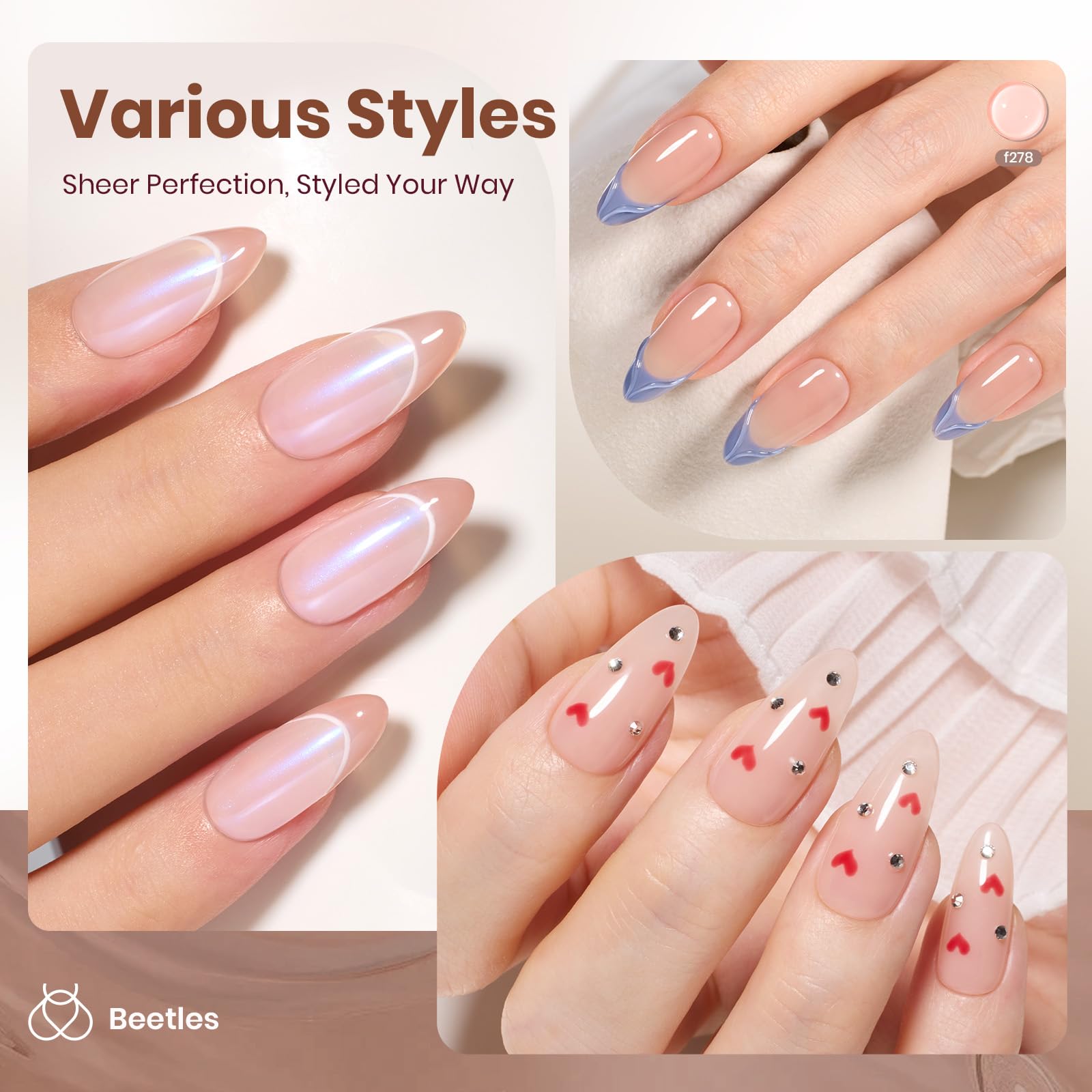 Beetles Nude Brown gel polish designed for up to 28 days of wear with proper prep