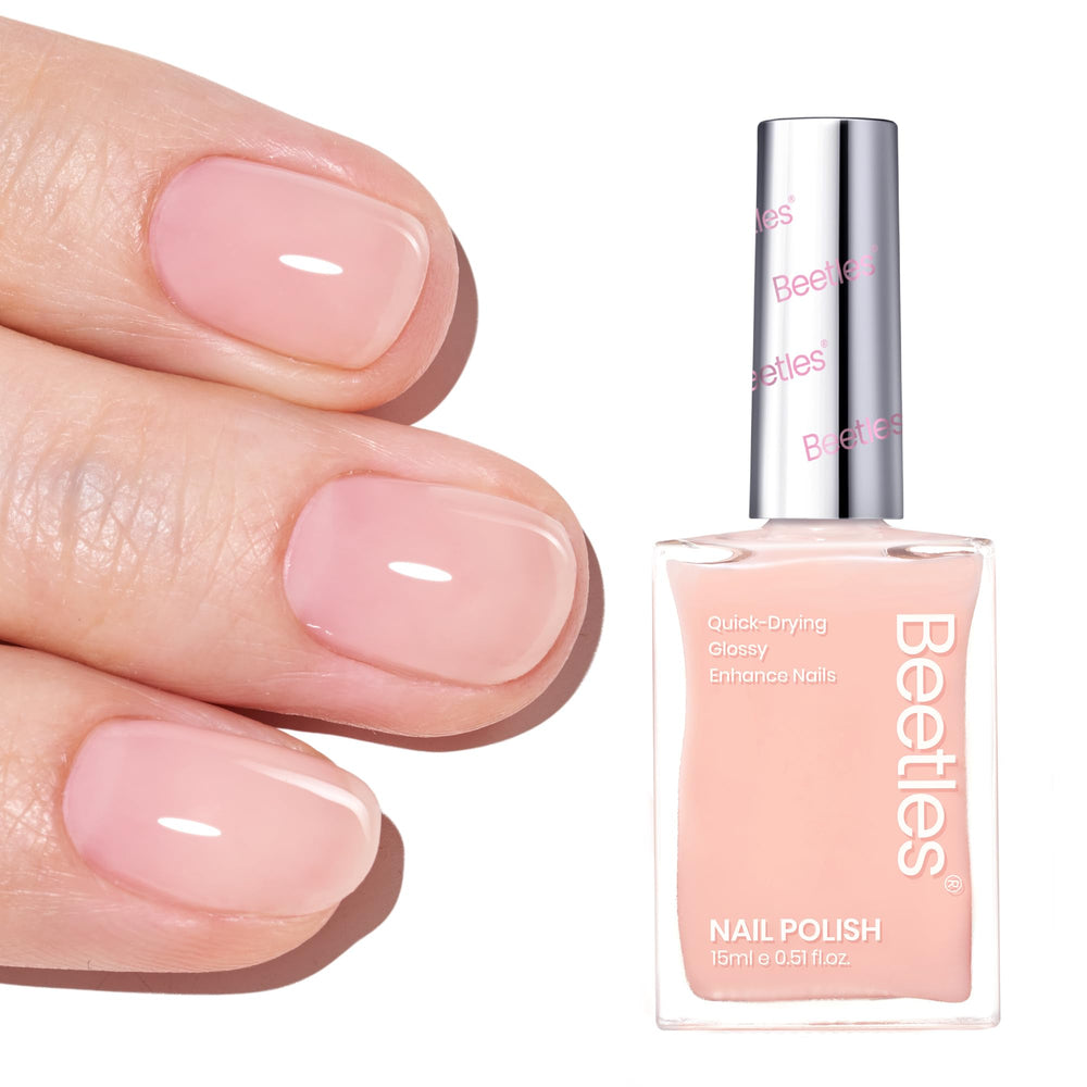 Beetles Nude Nail Concealer bottle visible with even-toned natural finish.