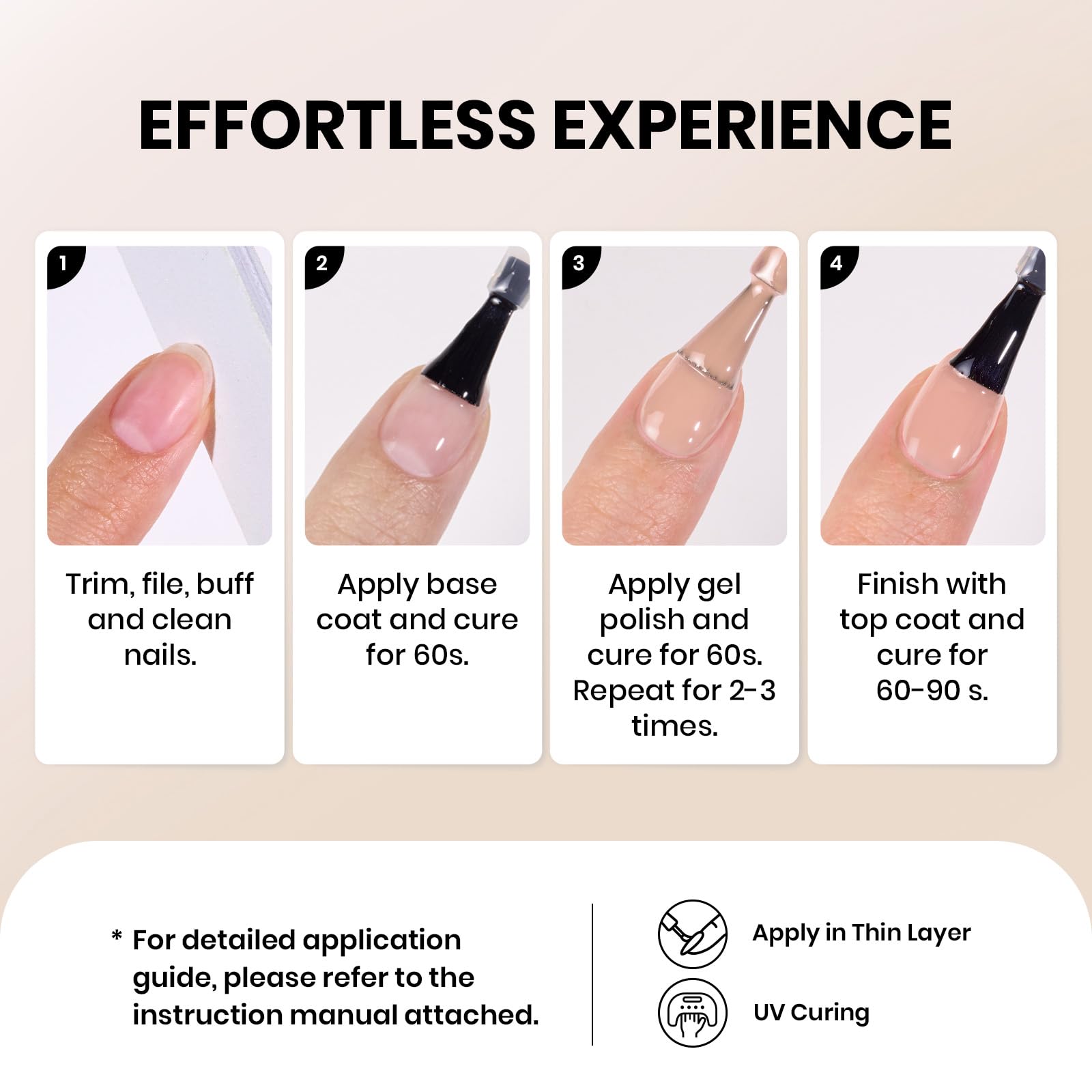Beetles nude fall gel polish packaging in gift-ready box