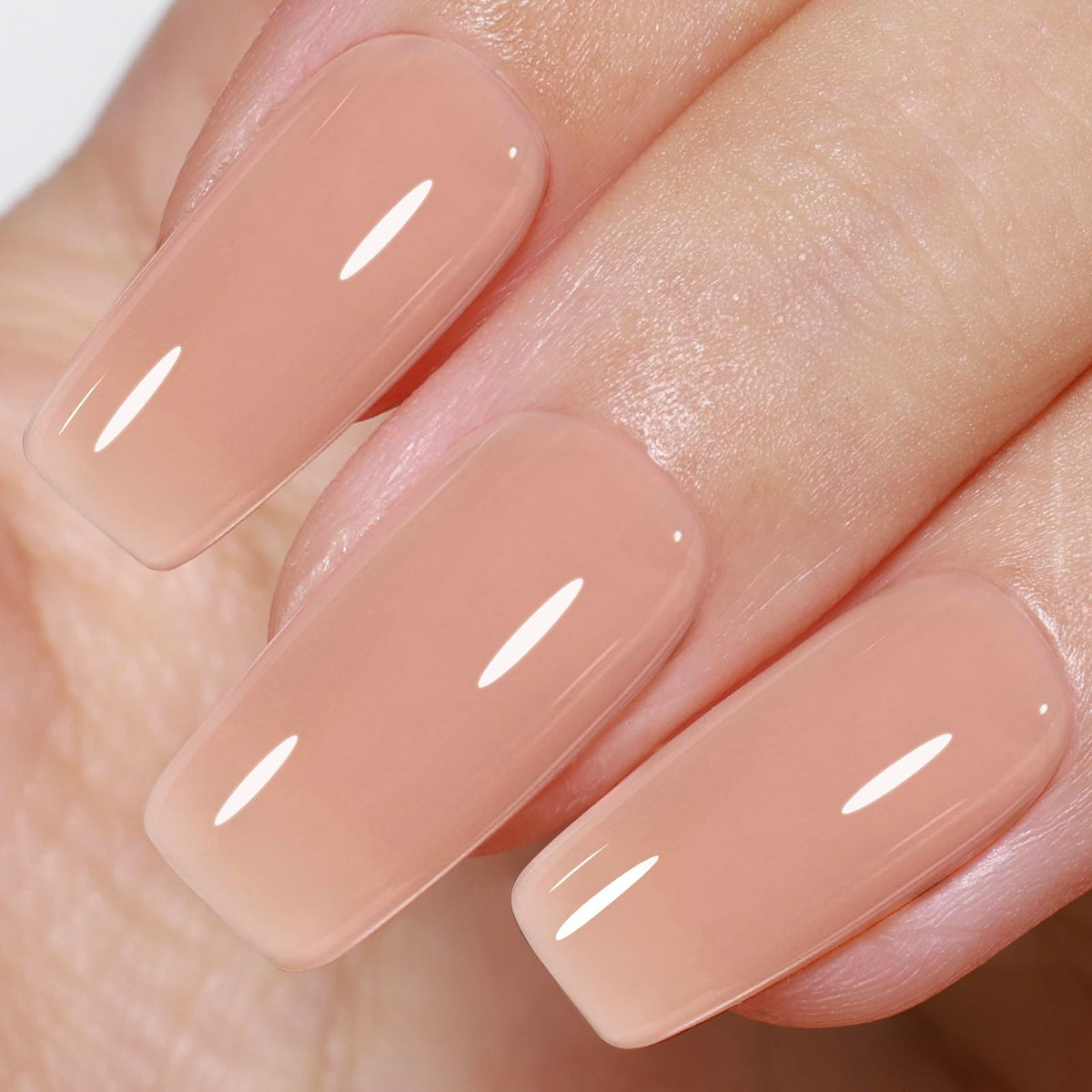 Beetles Nude Gel Nail Polish bottle in neutral brown jelly for a versatile base look
