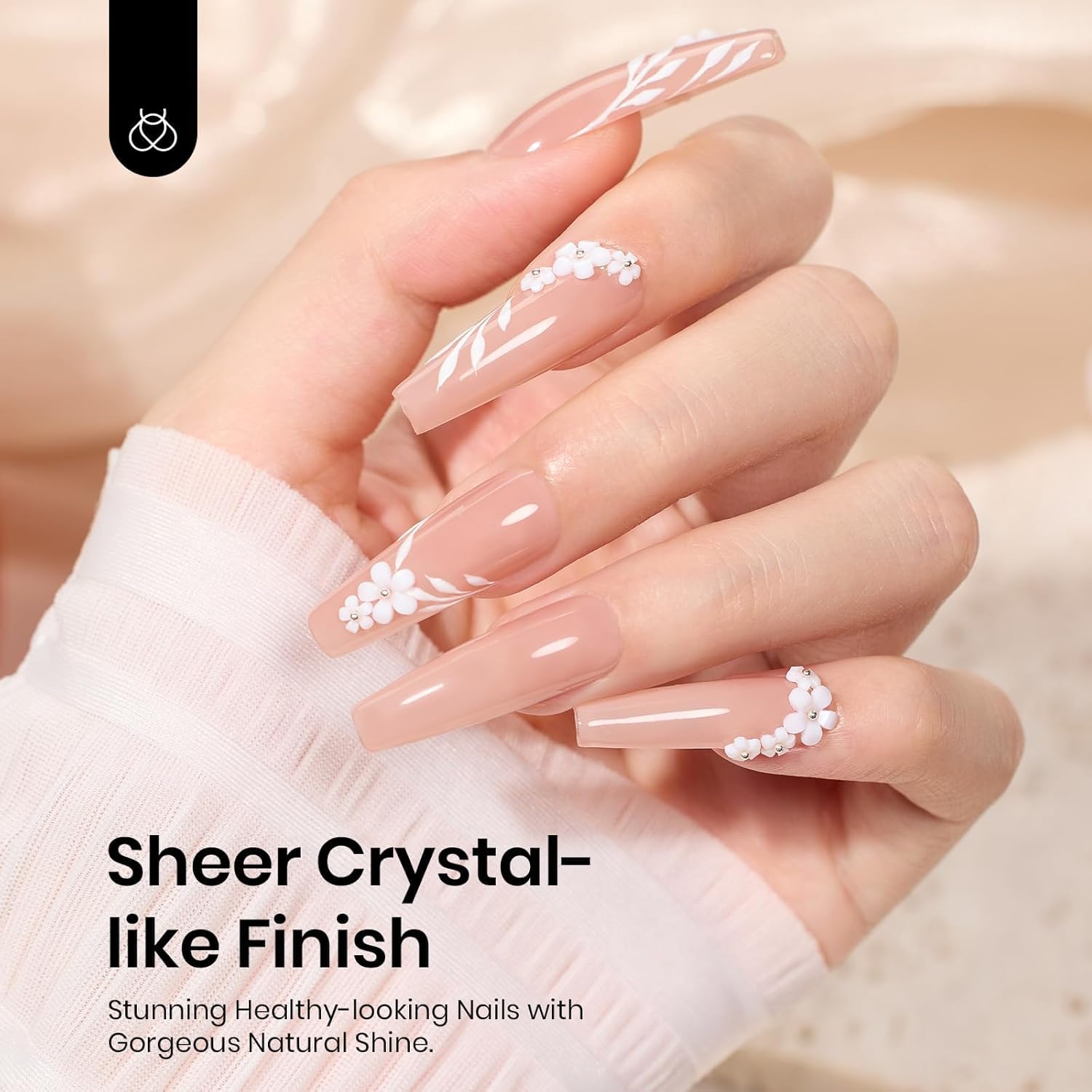 Beetles Nude Gel Nail Polish on nails suitable for French nail art