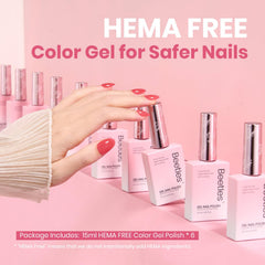 Beetles Nude Gel Na590 soft pink swatch for natural manicure versatility