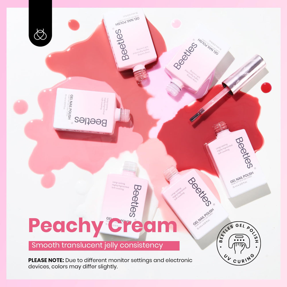 Beetles Nude Gel Na603 translucent nude swatch for layering depth