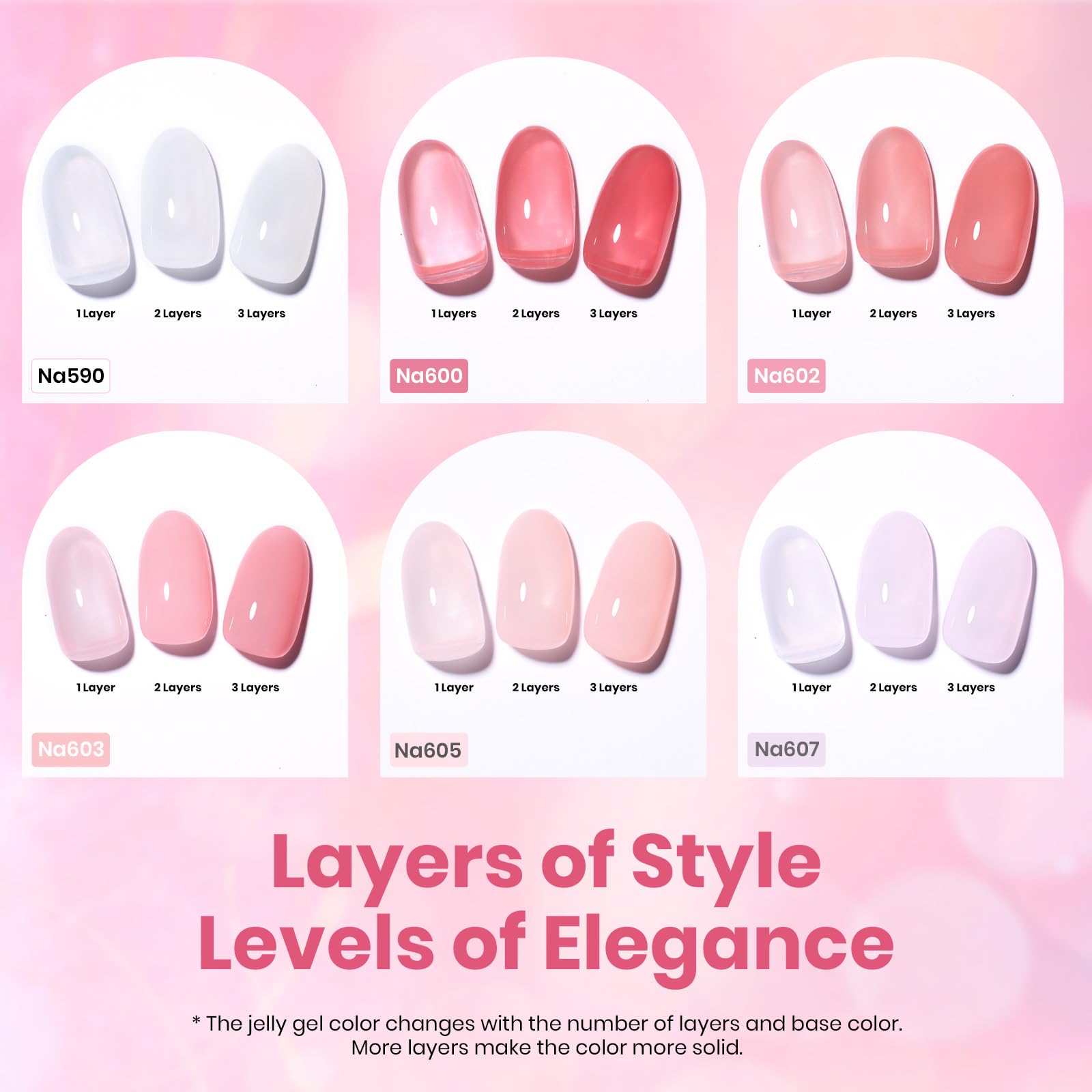 Beetles Nude Gel Na605 mauve glow swatch for elegant daytime style
