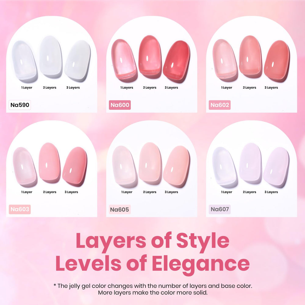 Beetles Nude Gel Na605 mauve glow swatch for elegant daytime style