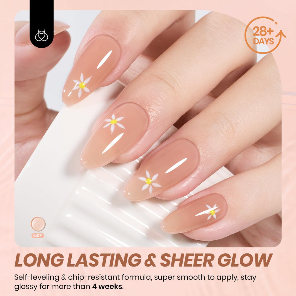 Beetles Nude Gel Nail Polish curing under UV/LED lamp for quick results