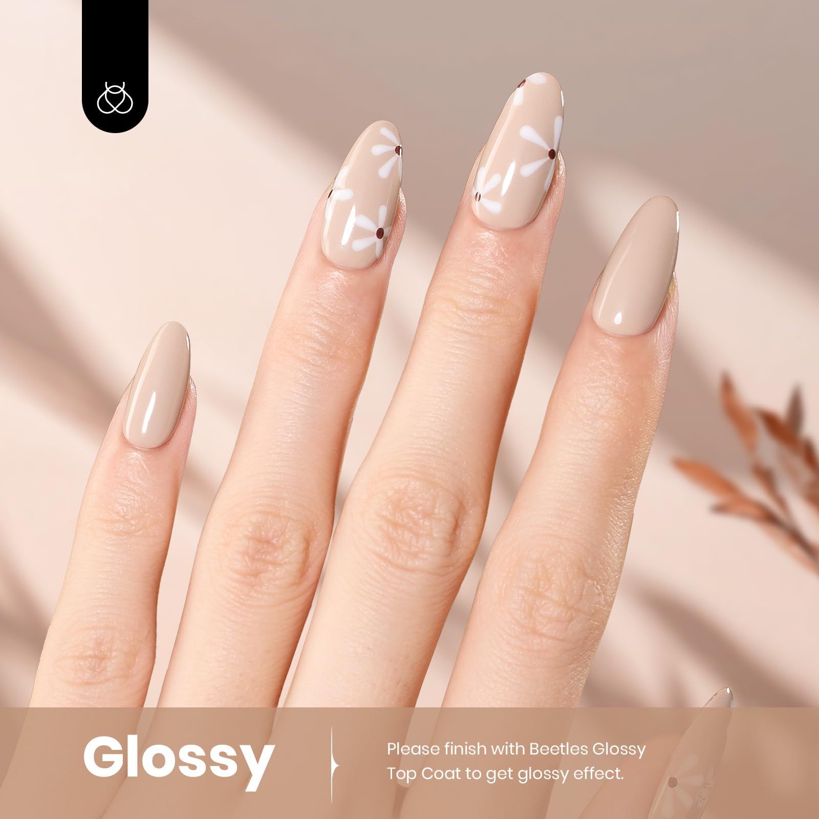 Beetles Nude Gel Polish brush application delivering smooth, even color before curing.