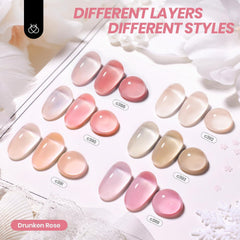 Beetles Nude Gel Polish Set in application shows layering technique for finishes