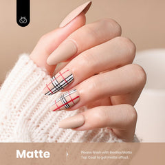 Beetles Nude Gel Polish swatch in warm beige tone for versatile looks.