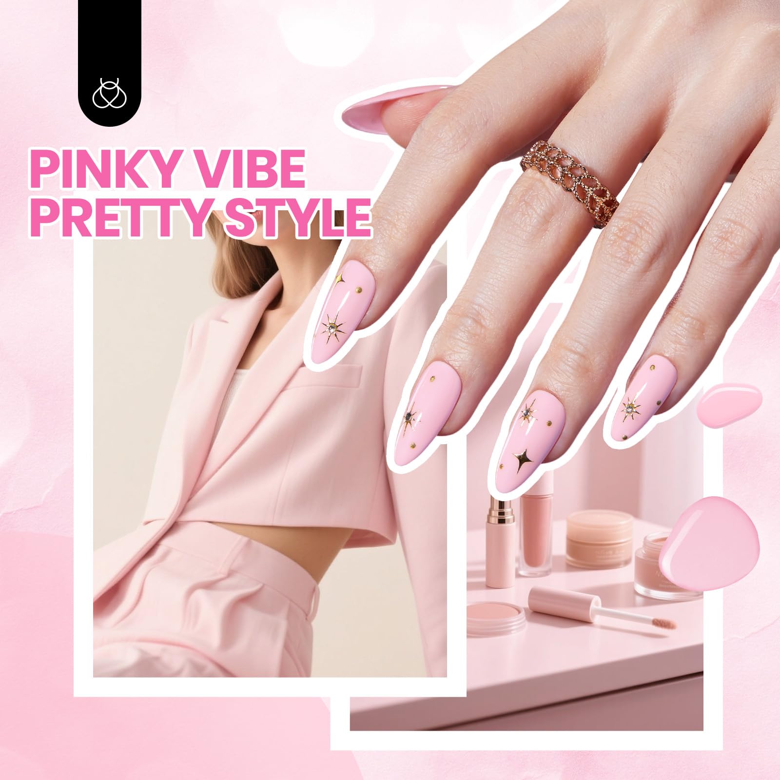 Beetles Nude Pink color a333 shade for refined salon-style nails.