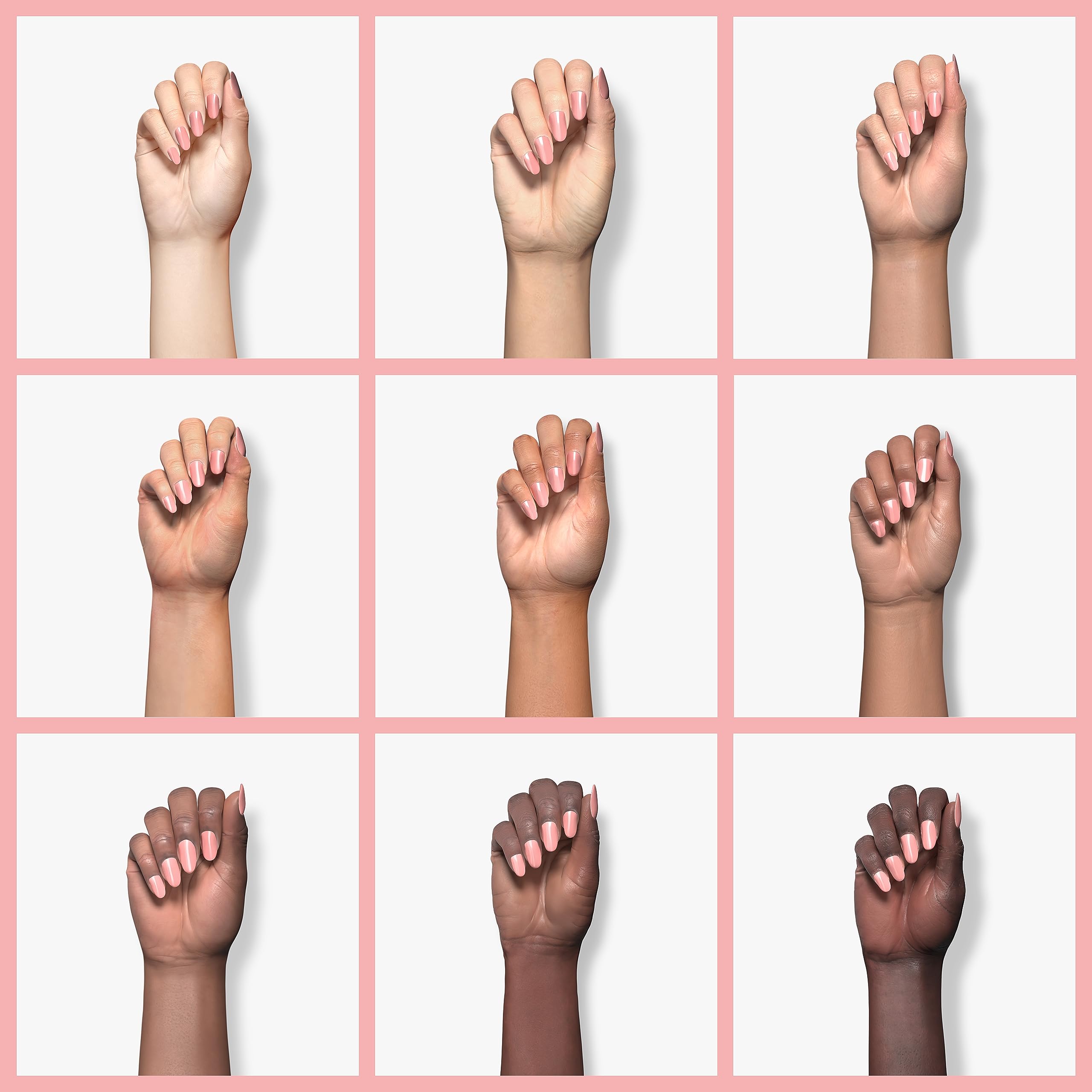 Beetles Nude Pink gel nail setup for art or French design