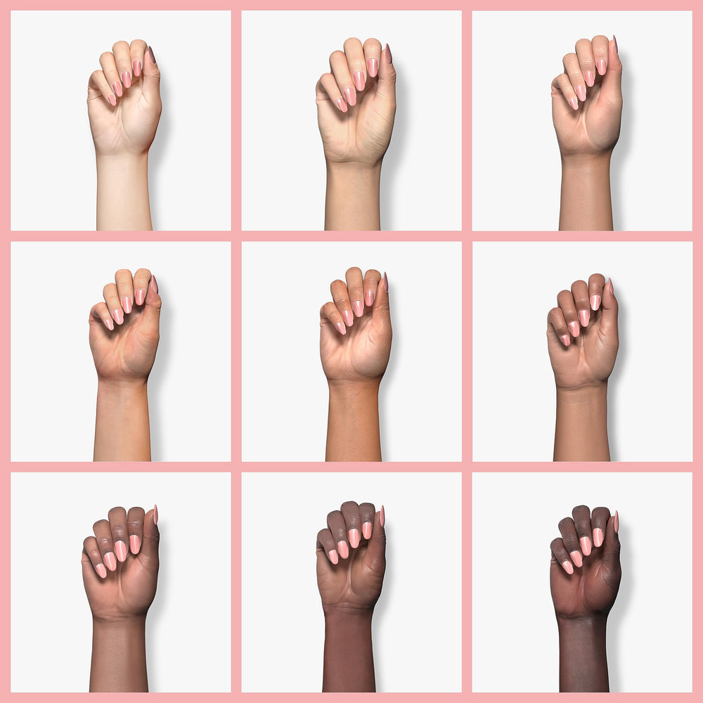 Beetles Nude Pink gel nail setup for art or French design
