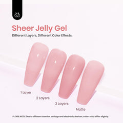 Beetles Nude Pink Gel Polish brush applying smooth nude color.