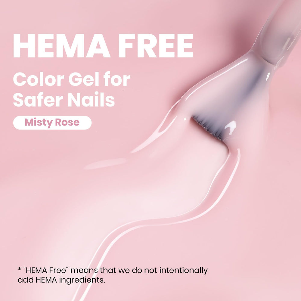 Beetles Nude Pink gel polish swatch displaying buildable translucency for customization