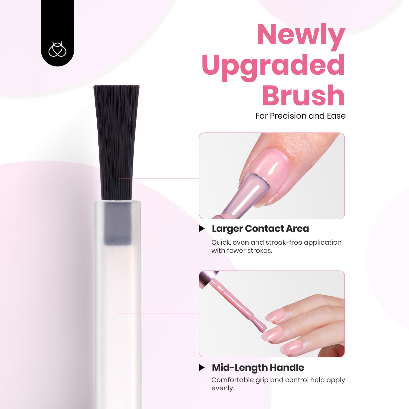 Beetles Nude Pink Gel Nail Set French nails option with sheer tint