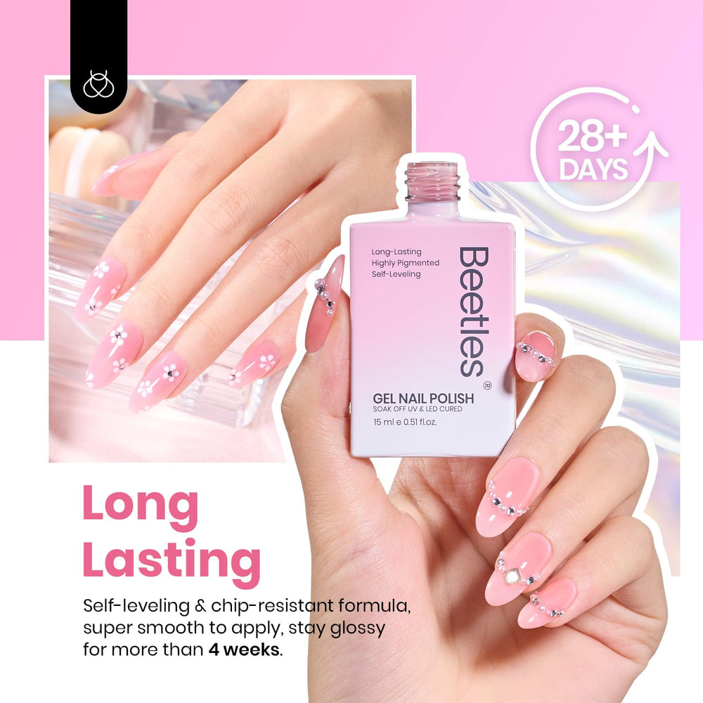 Beetles Nude Pink Gel Nail Set packaging highlights gift-ready presentation