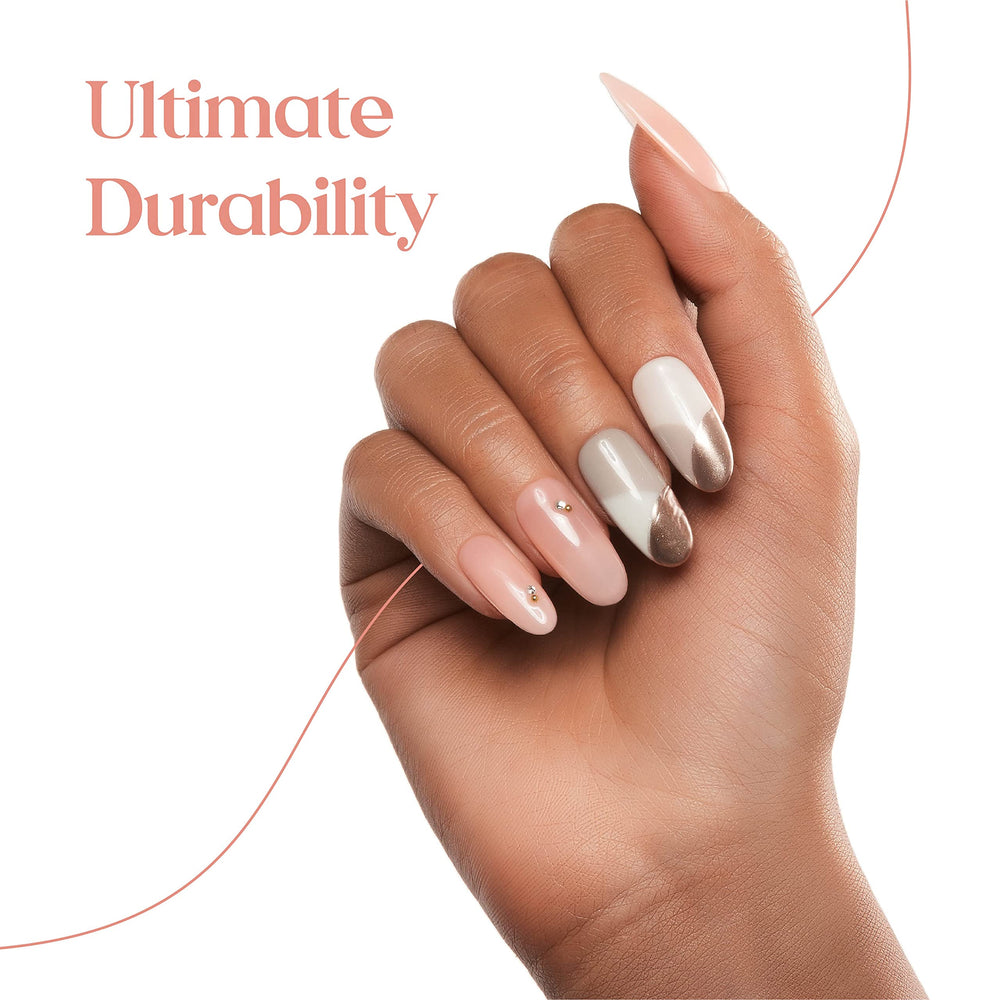 Beetles Nude Pink application steps for smooth manicure