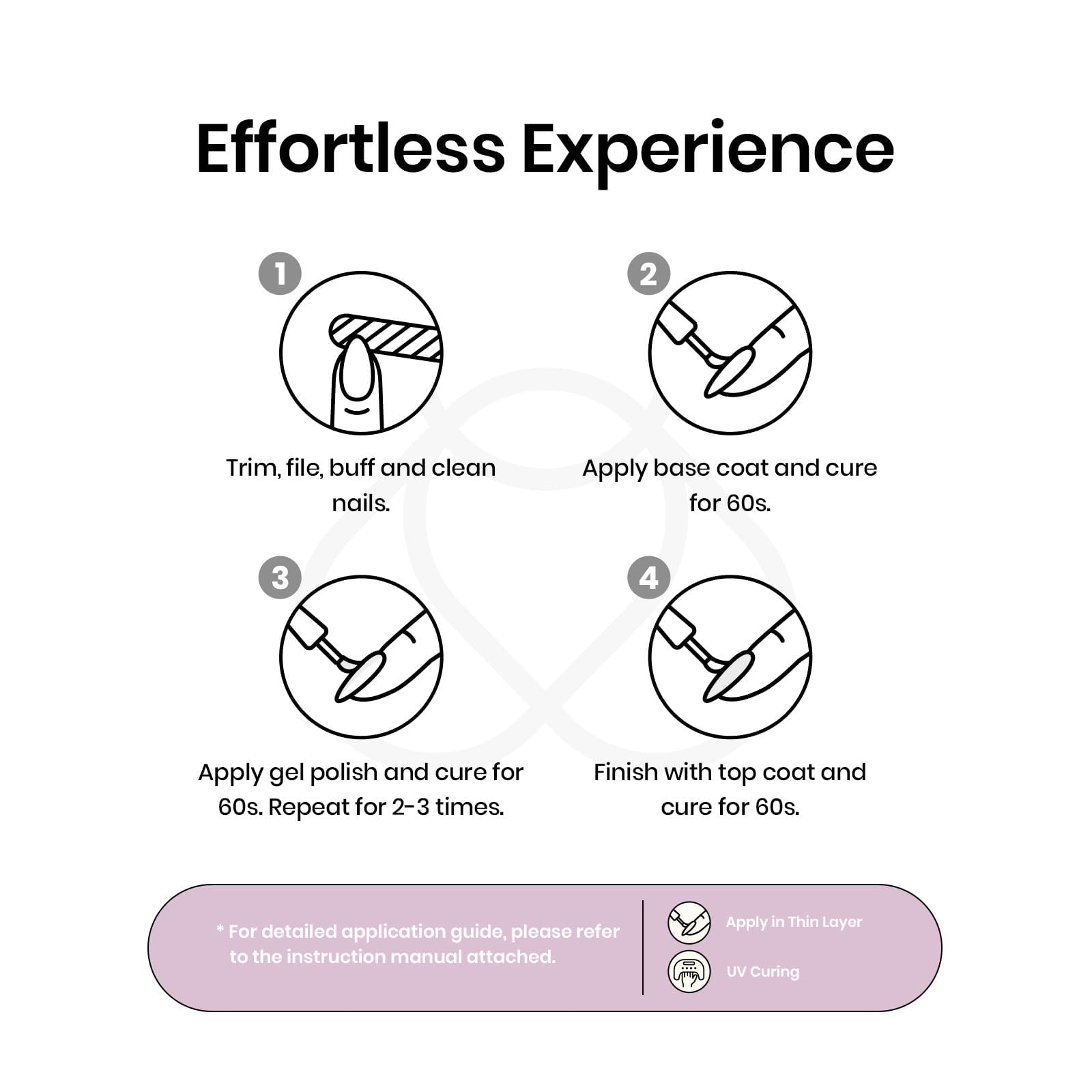 Beetles Nude Gel Polish care tip image suggests safe removal and care.