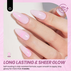 Beetles Nude Gel Polish swatch layer 3 delivers a solid look with high gloss.