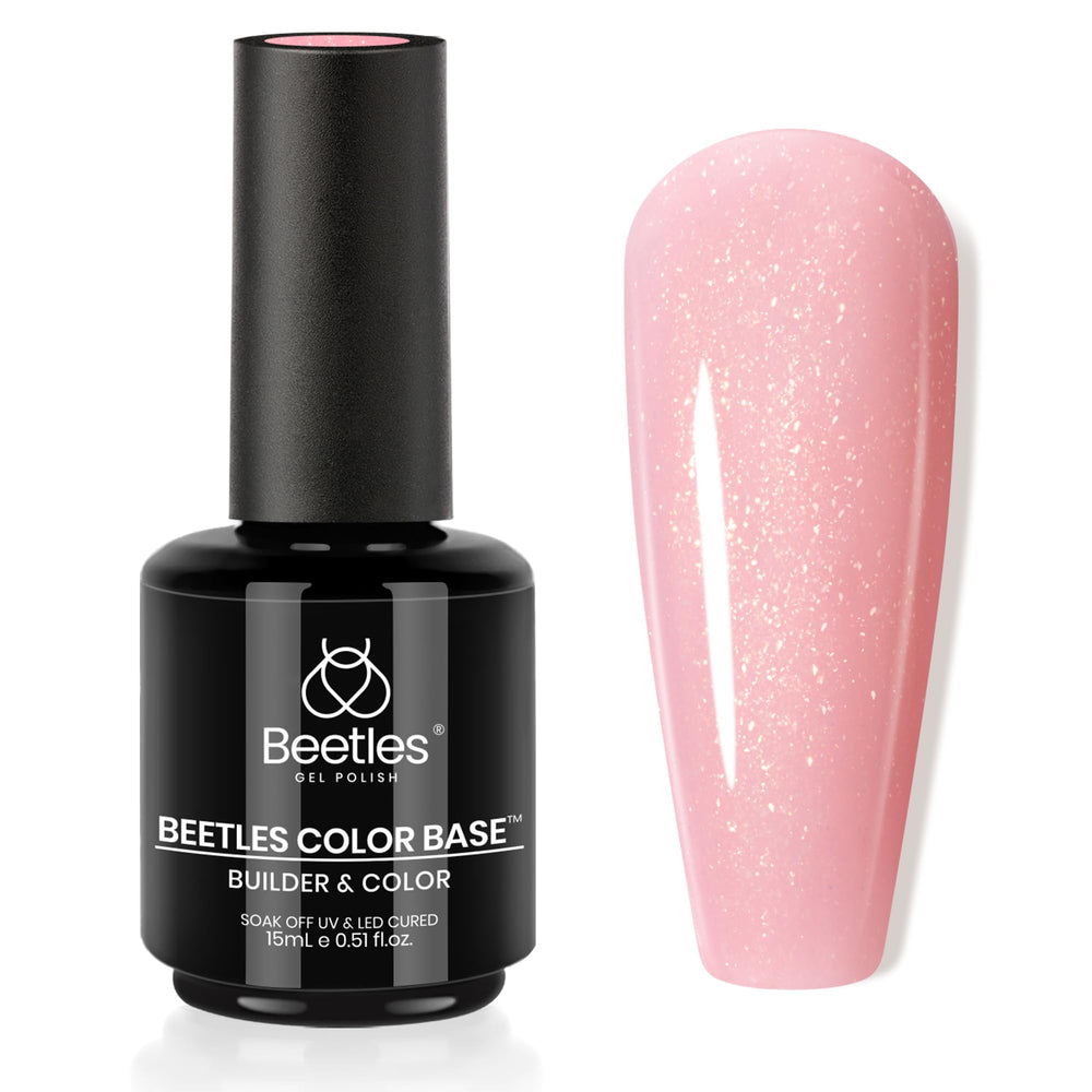 Beetles Nude Rubber Base Gel bottle for natural nail strength