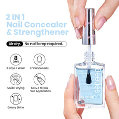 Beetles Ocean Blue Nail Polish brush close-up shows quick-dry performance
