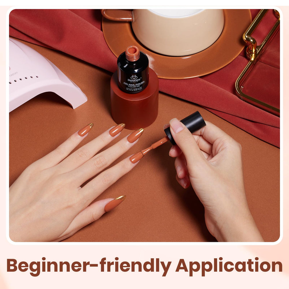Beetles Orange Gel Nail Polish 15ml suitable for multiple manicures.